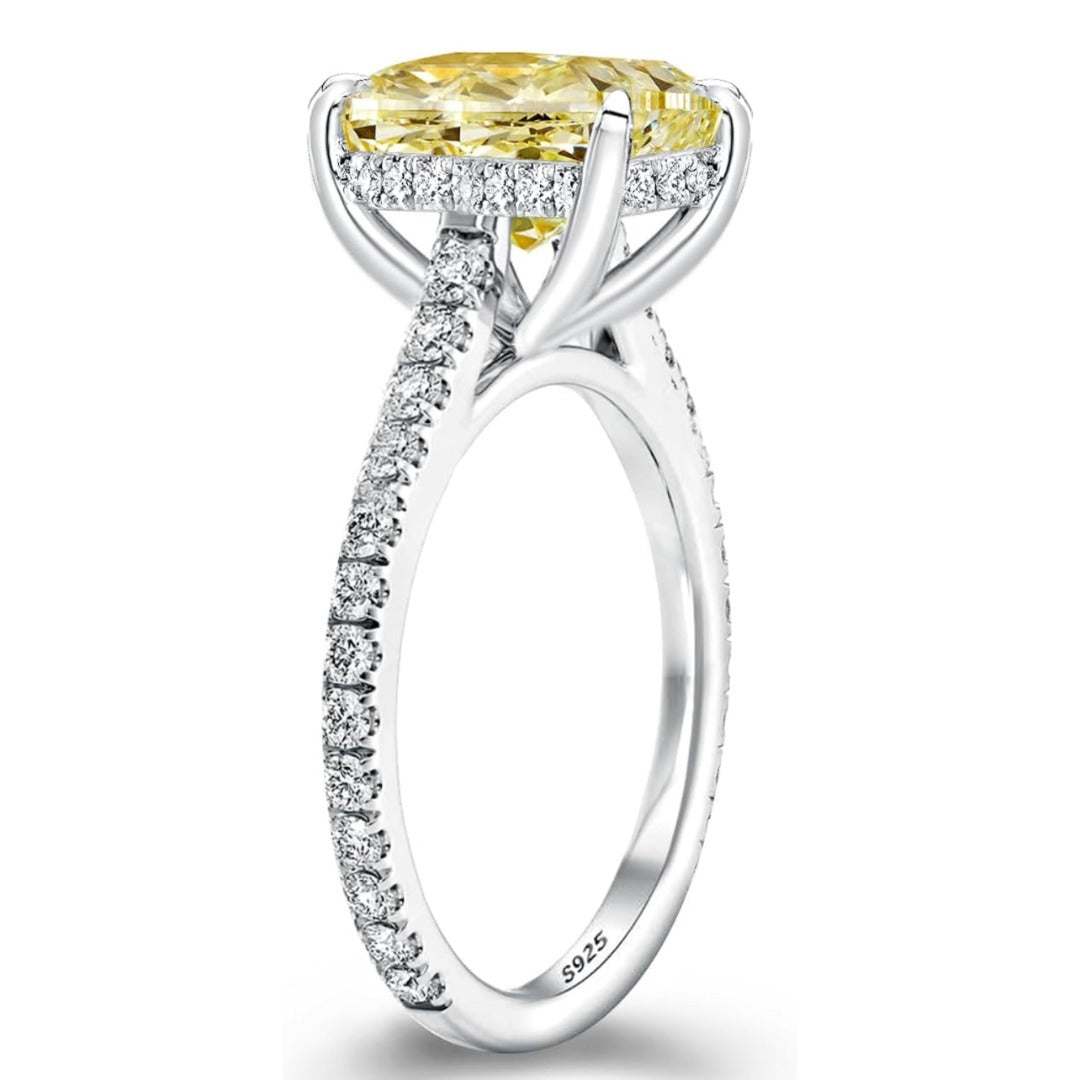 Tedora 4 Carat Cushion Cut  Engagement Ring