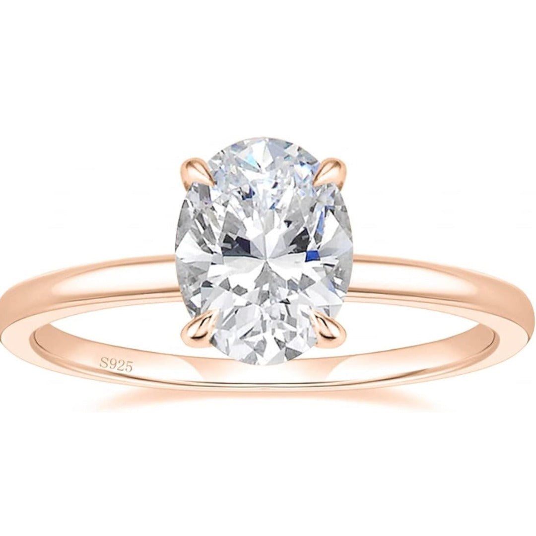 Engagement Ring Oval Cut Solitaire