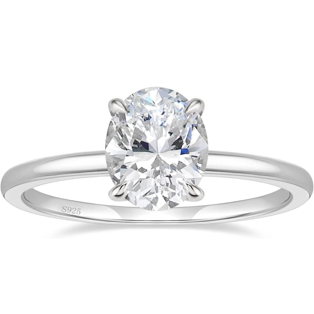 Engagement Ring Oval Cut Solitaire