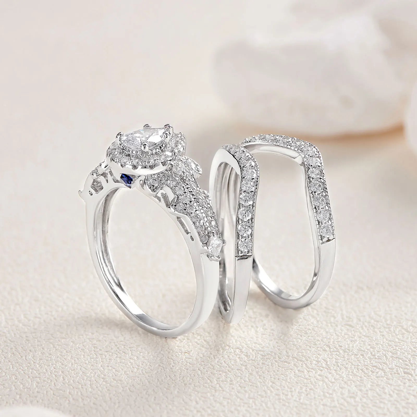 Cannes 3 Pcs 925 Sterling Silver  Rings