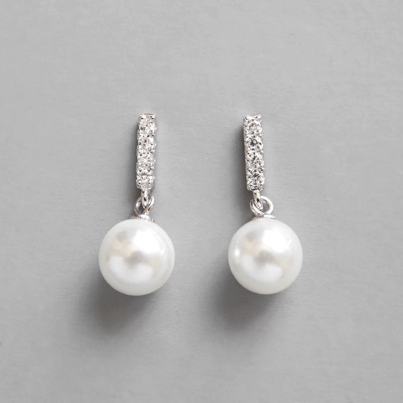 Pearl Allure 925S Silver Earrings