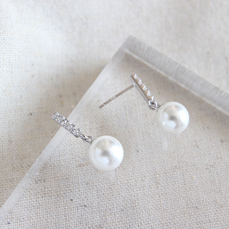 Pearl Allure 925S Silver Earrings