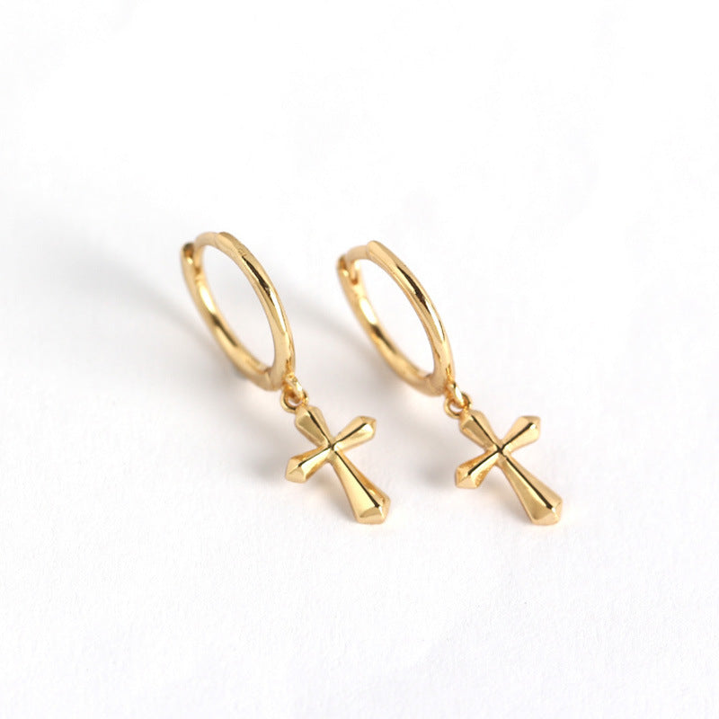 Simple Cross 925S Earrings