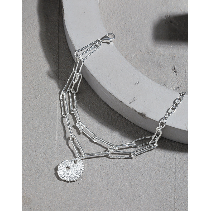 Lotus Solid Silver Bracelet