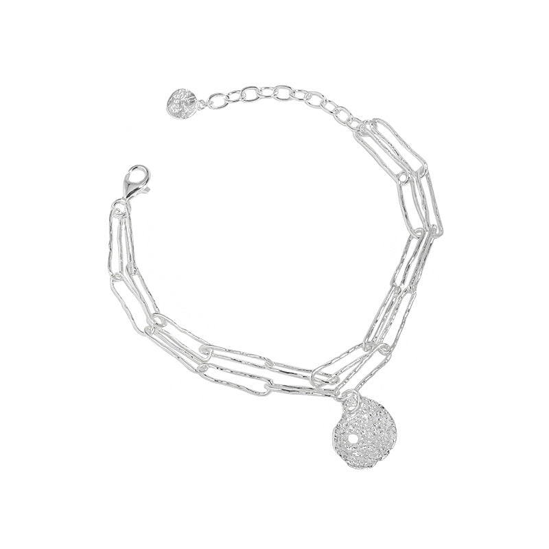 Lotus Solid Silver Bracelet