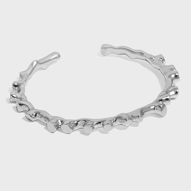 Lava Solid 925S Silver Bangle