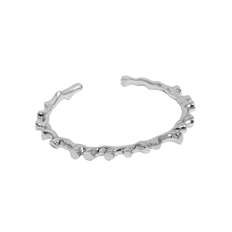 Lava Solid 925S Silver Bangle