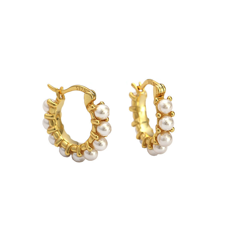 Pearl Dazzle 925S Earrings