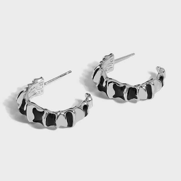 Snake 925S Silver Hoops