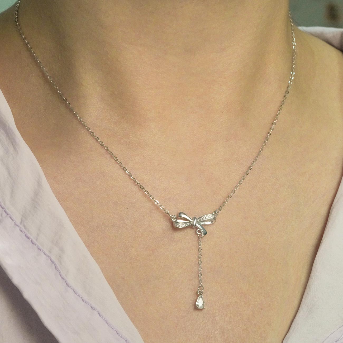 Bowknot 925SSilver Necklace